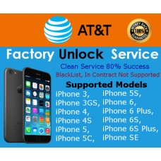 iPhone AT&T Factory Unlock Clean Service!